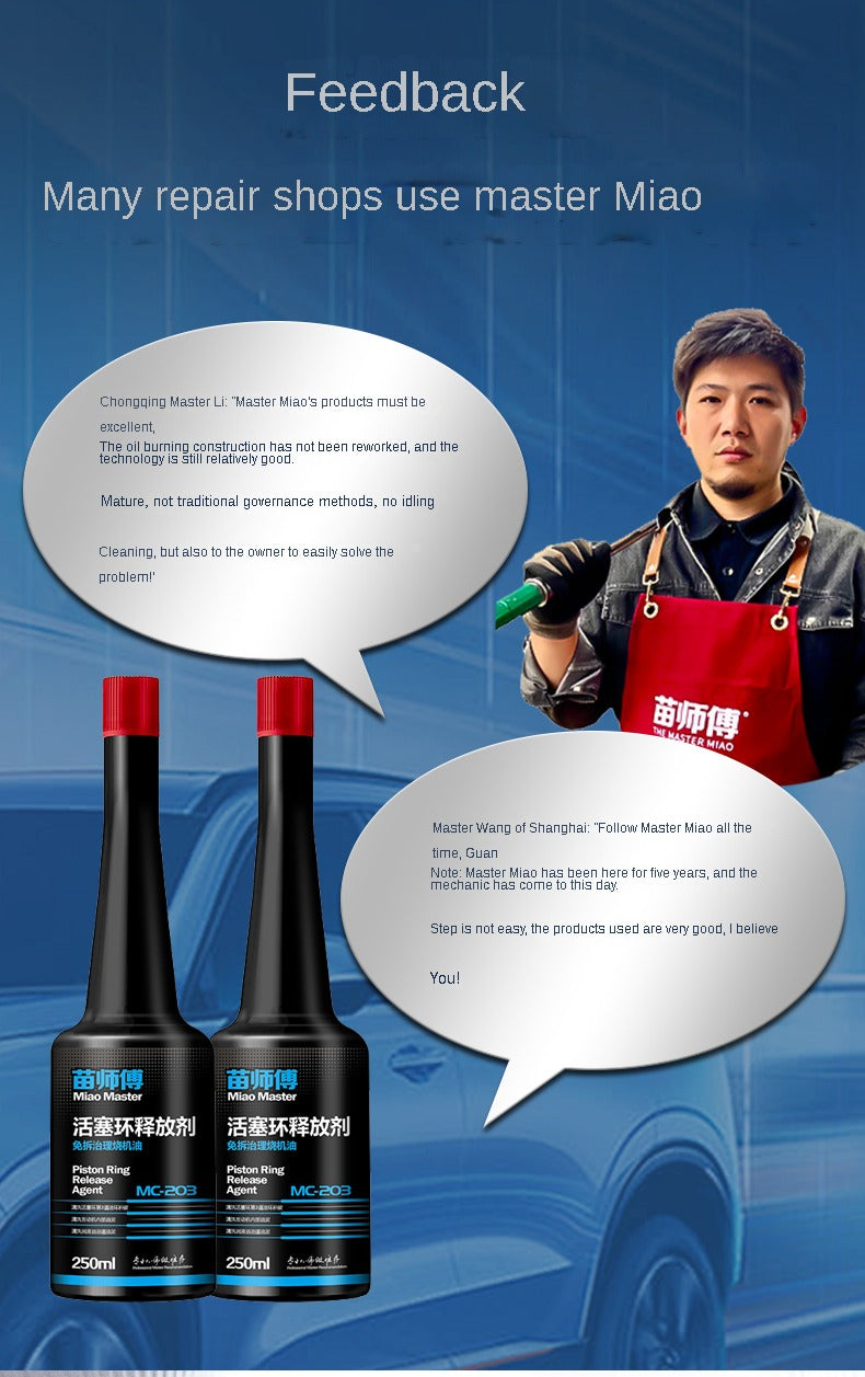 Master Miao Engine Care Additive, Sludge & Carbon Cleaner, Improve Engine Performance & Reduce Oil Burn